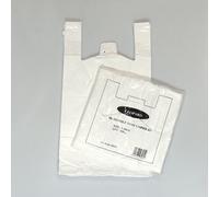 White Vest Style Plastic Carrier Bags - 11 x 17 x 21 - (1 box = 1000 bags) - HEAVY DUTY by JeeJaan