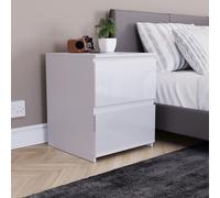 (White) Vida Designs Glinton 2 Drawer Bedside Chest