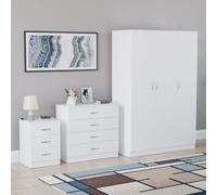 (White) Vida Designs Riano 3 Piece Bedroom Set 12