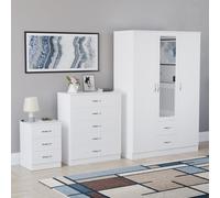 (White) Vida Designs Riano 3 Piece Bedroom Set 19