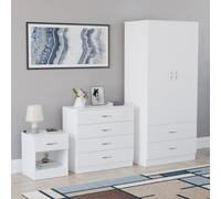 (White) Vida Designs Riano 3 Piece Bedroom Set 2