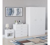 (White) Vida Designs Riano 3 Piece Bedroom Set 8