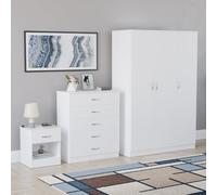 (White) Vida Designs Riano 3 Piece Bedroom Set 9