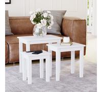 (White) Vida Designs Yorkshire Nest of 3 Wooden Tables