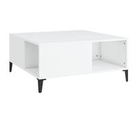 vidaXL Coffee Table White 80x80x36.5 cm Engineered Wood, White