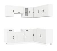 vidaXL 11 Piece Kitchen Cabinet Set Kalmar White Engineered Wood