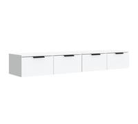 (White) vidaXL 2x Wall Cabinets Engineered Wood Floating Hanging Cabinet Multi Colours