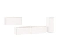 (white) vidaXL 4x Solid Wood Pine TV Cabinets Wooden Hanging Cabinet Multi Colours