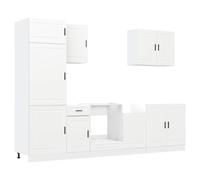 Kitchen Cabinet Set 7 Piece Cupboard Storage Cabinet Engineered Wood vidaXL