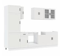 vidaXL 8 Piece Kitchen Cabinet Set Porto White Engineered Wood