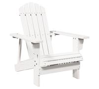(white) vidaXL Adirondack Chair Outdoor Chair Patio Garden Chair Seat Solid Wood Fir