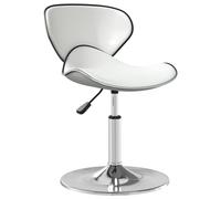 (white) vidaXL Bar Stool Kitchen Bar Chair Counter Stool Bistro Chair Faux Leather