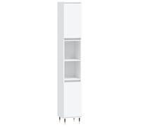 (white) vidaXL Bathroom Cabinet Vanity Unit Highboard Grey Sonoma Engineered Wood