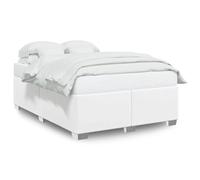 (white) vidaXL Bed Frame without Mattress Black Full Faux Leather bed base