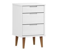 Vidaxl Bedside Cabinet Molde White 40X35X65 Cm Solid Wood Pine