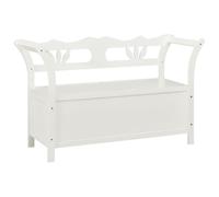 (white) vidaXL Bench 107x45x75.5 cm Solid Wood Fir Hall Bench Seat Chair Multi Colours