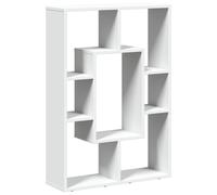 (white) vidaXL Bookcase Bookshelf Rack Storage Cabinet Engineered Wood