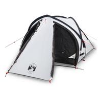 VidaXL Lightweight Camping Tent 2-Person Dome - Durable & Water-Resistant with 185T Taffeta Fabric, Blackout Functionality and Easy Setup - Ideal for Summer Camping and Hiking Adventures - White