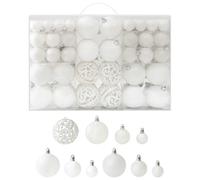 (white) vidaXL Christmas Ball Set 100 Piece Tree Xmas Hanging Christmas Tree Ball