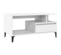 vidaXL Coffee Table - 90 x 49 x 45 cm Engineered Wood - White