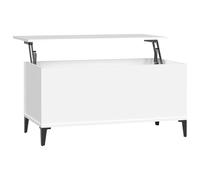 Vidaxl Coffee Table White 90X44.5X45 Cm Engineered Wood, White