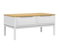 (white) vidaXL Coffee Table Hallway Accent End Table Tea Side Table Solid Pine Wood
