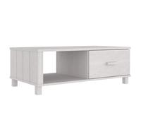 vidaXL Coffee Table HAMAR White 100x55x35 cm Solid Wood Pine UK NEW