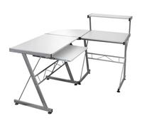 (White) vidaXL Computer Desk Furniture Multi Colours 132x112x99 cm/139x115x100 cm