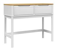 (white) vidaXL Console Table Hallway Tea Side Table Accent End Table Solid Wood Pine