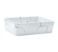 (white) vidaXL Countertop Basin Bathroom Sink Vessel Multicolour Rectangular Ceramic