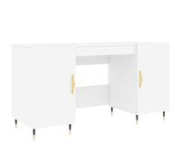 vidaXL Desk White 140x50x75 cm Engineered Wood