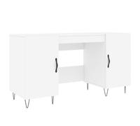 (white) vidaXL Desk Computer Desk Writing Table Work Table Sonoma Oak Engineered Wood