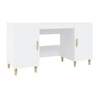 Vidaxl Desk White 140X50X75 Cm Engineered Wood