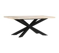 (white) vidaXL Dining Table Kitchen Dining Room Dinner Table Side Table Solid Wood