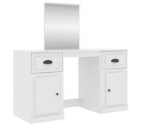 (white) vidaXL Dressing Table Cosmetic Vanity Desk Makeup Table Bedroom with Mirror