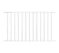 (white) vidaXL Fence Panel Powder-coated Steel Patio Barrier Multi Sizes Multi Colours