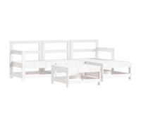 Garden Lounge Set Outdoor Modular Sofa Set 5 Piece Solid Wood Pine vidaXL