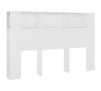 (white) vidaXL Headboard Cabinet Bedroom Bookcase Bed Headboard Bed Backboard Cabinet