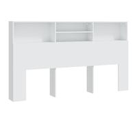 Vidaxl Headboard Cabinet White 180X19X103.5 Cm, White
