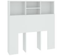 (white) vidaXL Headboard Cabinet Bedroom Bookcase Headboard Furniture Multi Colours