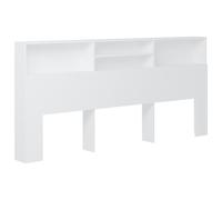 (white) vidaXL Headboard Cabinet Bedroom Home Indoor Bookcase Backboard Multi Colours