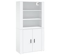 (white) vidaXL Highboard Engineered Wood Sideboard Home Storage Cabinet Multi Colours