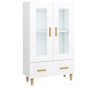 (White) vidaXL Highboard Side Cabinet Cupboard Storage Side Cabinet Engineered Wood