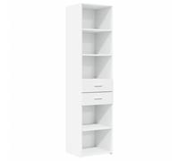 (white) vidaXL Highboard Sideboard Cabinet Storage Cupboard Black Engineered Wood