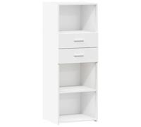vidaXL Highboard White Engineered Wood Storage Cabinet - 45x42.5x124 cm - Modern Design, Ample Storage