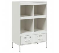 (white) vidaXL Highboard Sideboard Side Cabinet Cupboard Anthracite Cold-rolled Steel