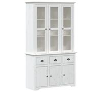 Vidaxl Highborad "bodo" White 115.5X43X200.5 Cm Solid Wood Pine