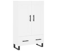 (white) vidaXL Highboard Sideboard Storage Cabinet Side Cabinet Black Engineered Wood