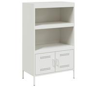 (white) vidaXL Highboard Sideboard Storage Side Cabinet Home Storage Cupboard Steel
