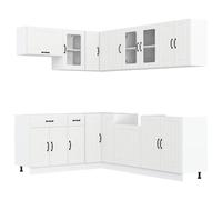 (white) vidaXL Kitchen Cabinet Set 11 Piece Cupboard Storage Cabinet Engineered Wood